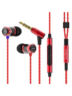   SOUNDMAGIC E10C - Különleges minőségű, díjnyertes vezetékes fülhallgató mikrofonnal - Piros