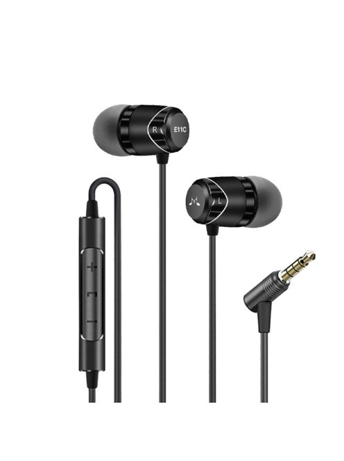 SOUNDMAGIC E11C - Díjnyertes, precíz hangzású audiofil fülhallgató mikrofonnal - Fekete