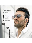 SOUNDMAGIC E11C - Díjnyertes, precíz hangzású audiofil fülhallgató mikrofonnal - Fekete
