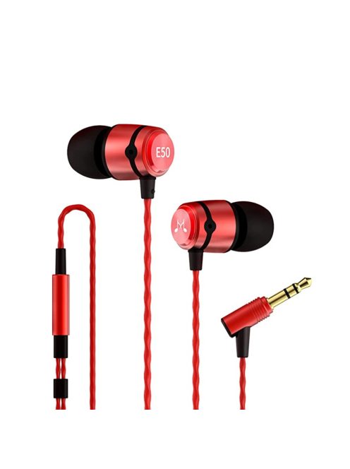 SOUNDMAGIC E50 - Különleges minőségű vezetékes Hi-Fi fülhallgató - Piros