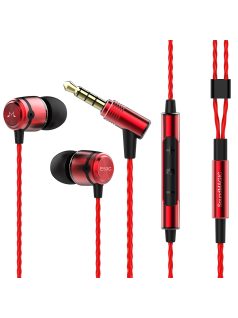   SOUNDMAGIC E50C - Különleges minőségű vezetékes Hi-Fi fülhallgató mikrofonnal - Piros