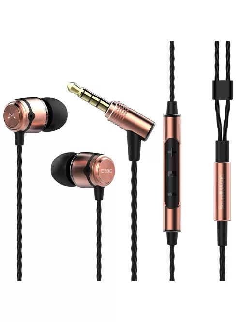 SOUNDMAGIC E50C - Különleges minőségű vezetékes Hi-Fi fülhallgató mikrofonnal - Arany