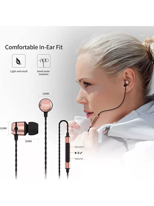 SOUNDMAGIC E50C - Különleges minőségű vezetékes Hi-Fi fülhallgató mikrofonnal - Arany