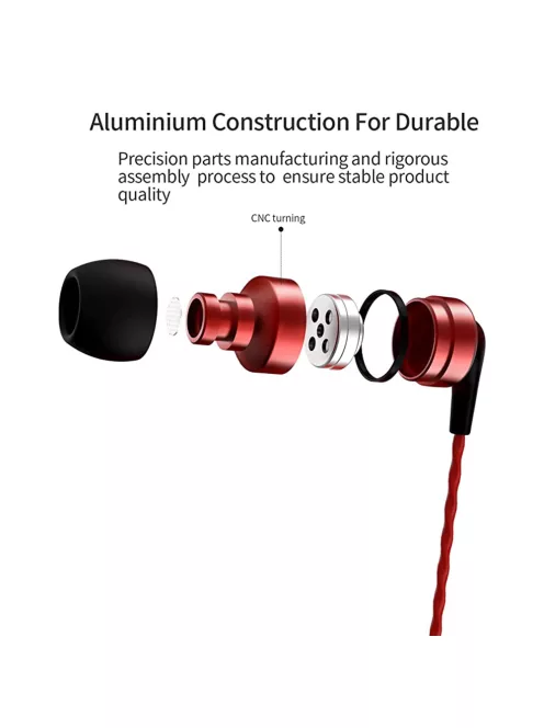 SOUNDMAGIC E80 - Csúcsminőségű Hi-Fi stereo fülhallgató - Piros