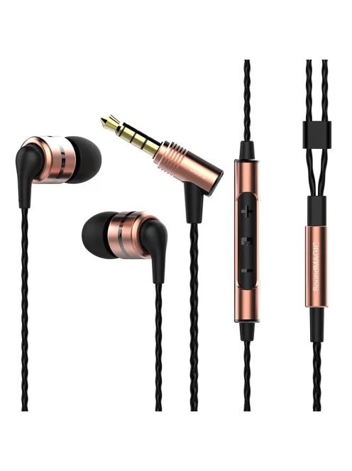 SOUNDMAGIC E80C - Csúcsminőségű Hi-Fi sztereo fülhallgató mikrofonnal - Arany