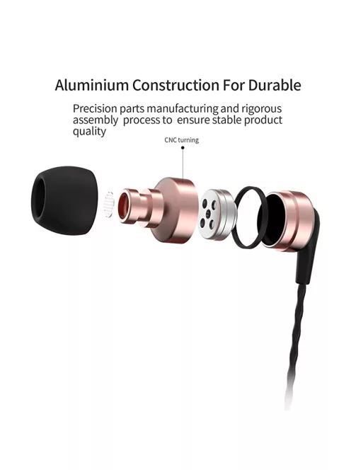 SOUNDMAGIC E80C - Csúcsminőségű Hi-Fi sztereo fülhallgató mikrofonnal - Arany