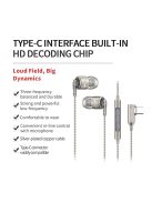 SOUNDMAGIC E80D - Egy dinamikus meghajtós In-ear fülhallgató Type-C csatlakozóval - Gunmetal