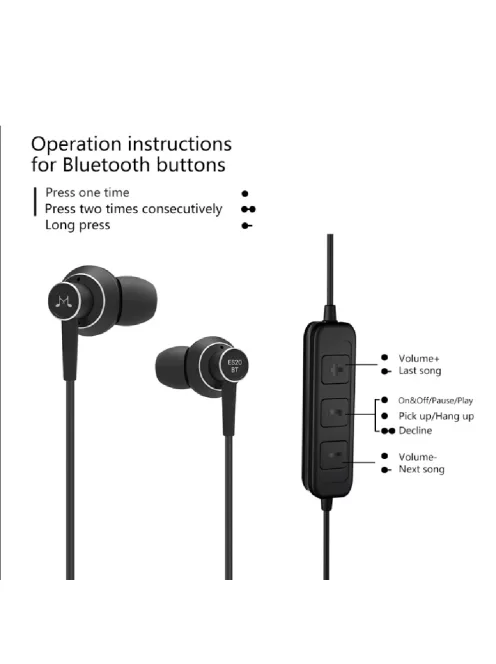 SOUNDMAGIC ES20BT - Bluetooth mikrofonos fülhallgató - Piros
