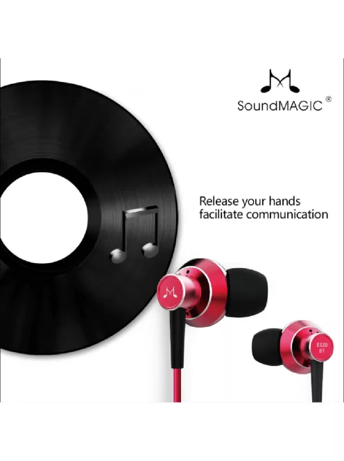SOUNDMAGIC ES20BT - Bluetooth mikrofonos fülhallgató - Piros