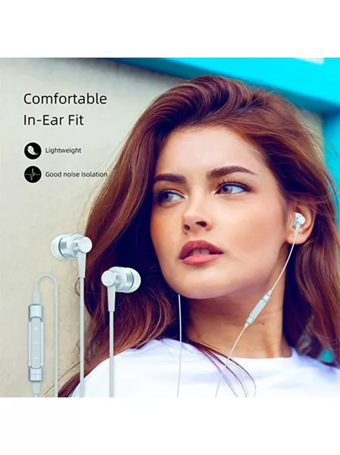 SOUNDMAGIC ES30C - Minőségi vezetékes mikrofonos fülhallgató - Kék