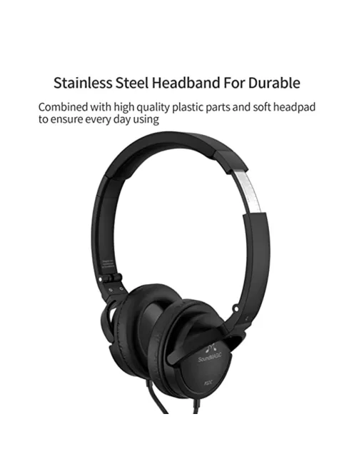 SOUNDMAGIC P22C - Mikrofonos vezetékes fejhallgató - Fekete