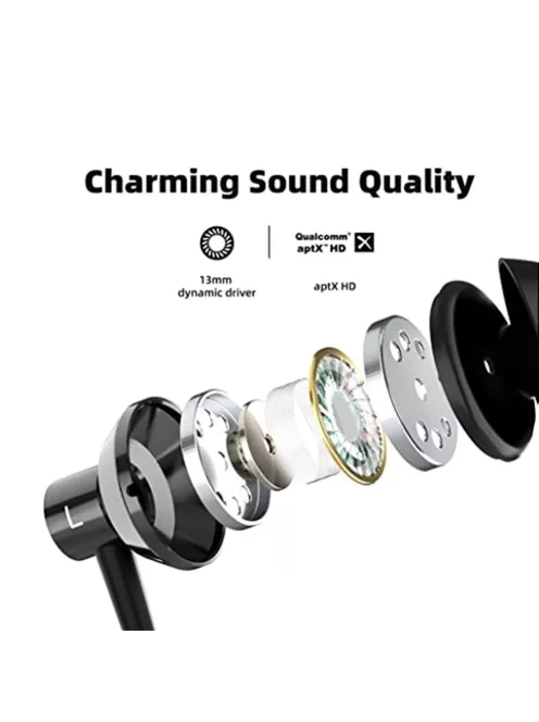 SOUNDMAGIC S20BT - Merev nyakpántos vezetékmentes sport fülhallgató - Fekete