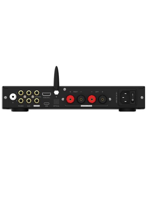SMSL AL400 - Asztali D-osztályú integrált erősítő és DAC 2x160W 4 Ohm Bluetooth MQA 32bit 768kHz LDAC aptX-HD eARC - Fekete