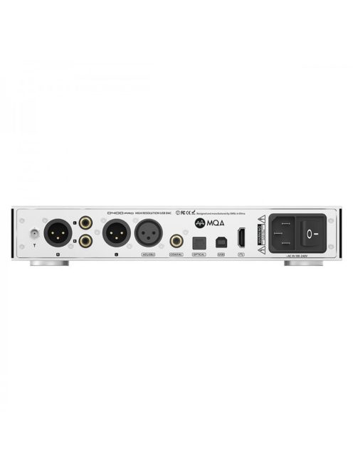 SMSL D400PRO - Asztali MQA és MQA-CD DAC Bluetooth 5 aptX HD LDAC 32Bit 768kHz DSD512 - Ezüst