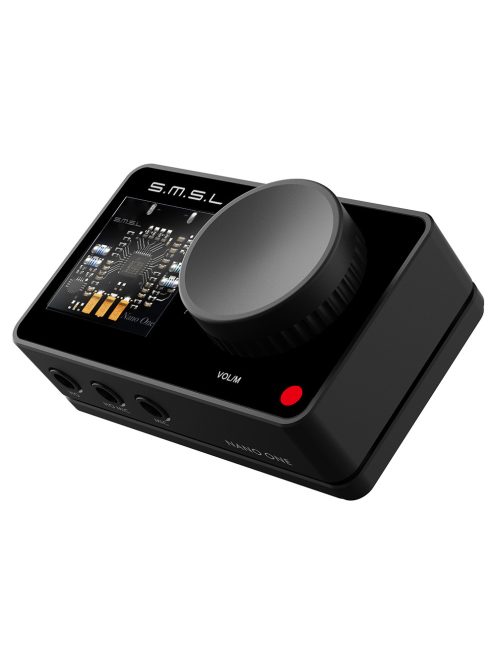 SMSL Nano One - Gaming USB DAC, külső hangkártya és fejhallgató erősítő virtuális 7.1 surround DSP zajszűrős mikrofon bemenettel - Fekete