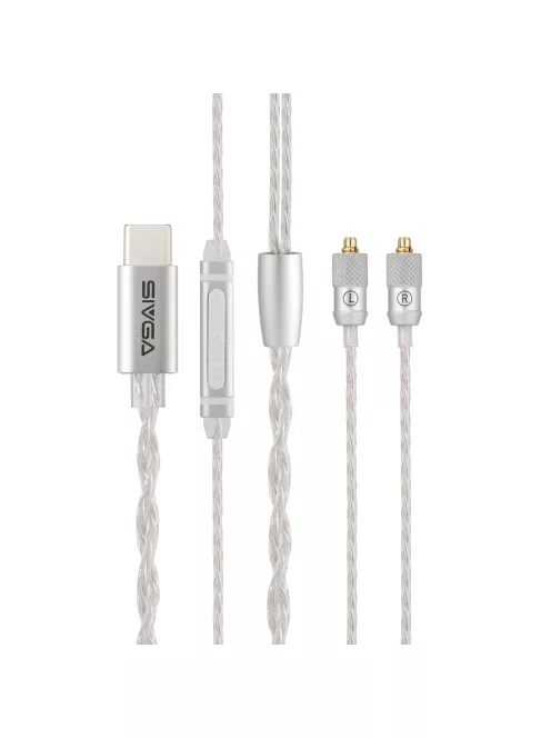 SIVGA AUDIO M260 - Egy dinamikus meghajtós klasszikus fülhallgató 4N ezüstözött OFC cserélhető kábellel - Type-C MIC