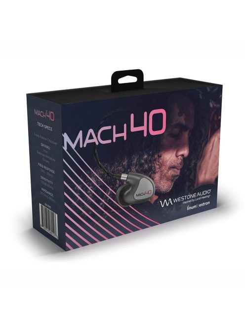 WESTONE AUDIO MACH 40 - Négy BA meghajtós In-ear monitor fülhallgató Linum SuperBaX T2 kábellel