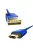 XtremeMac TPU szövet borítású microUSB kábel megfordítható microUSB/USB fejjel Kék