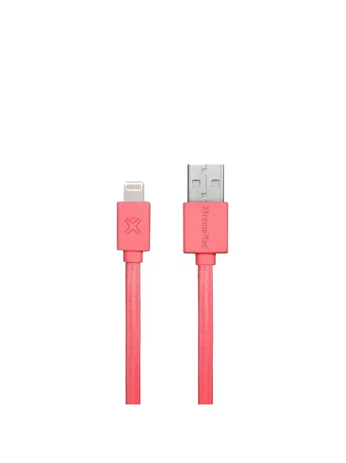 XtremeMac szövet borítású lapos Lightning kábel - Piros