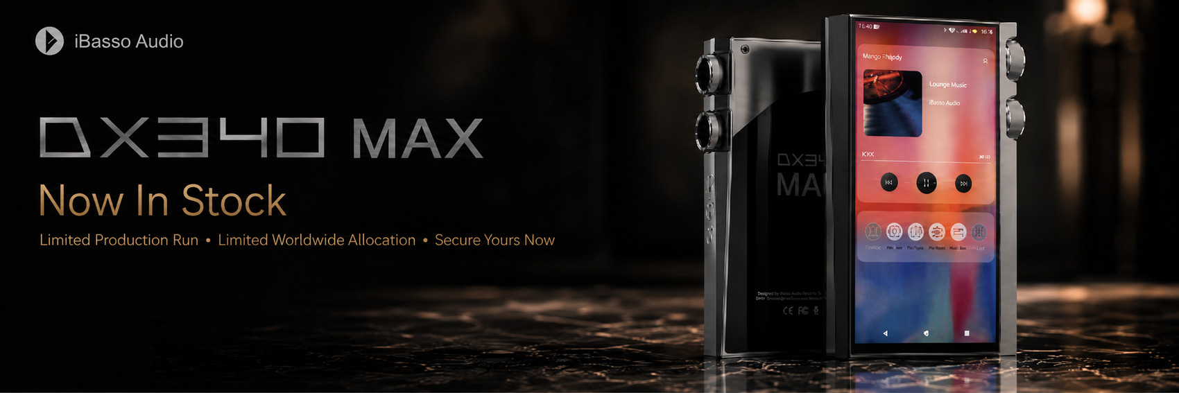 iBasso DX340 MAX Ti készleten elérhető limitált high-end audio lejátszó