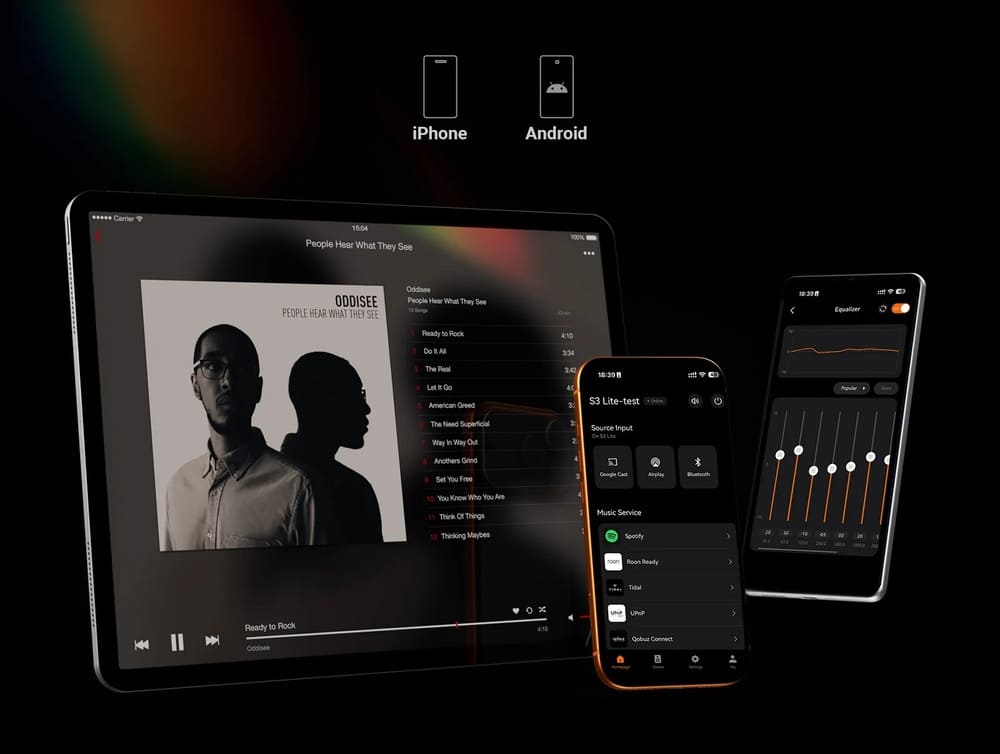 Fosi Audio S3 alkalmazásvezérlés és 10 sávos hangszínszabályzó