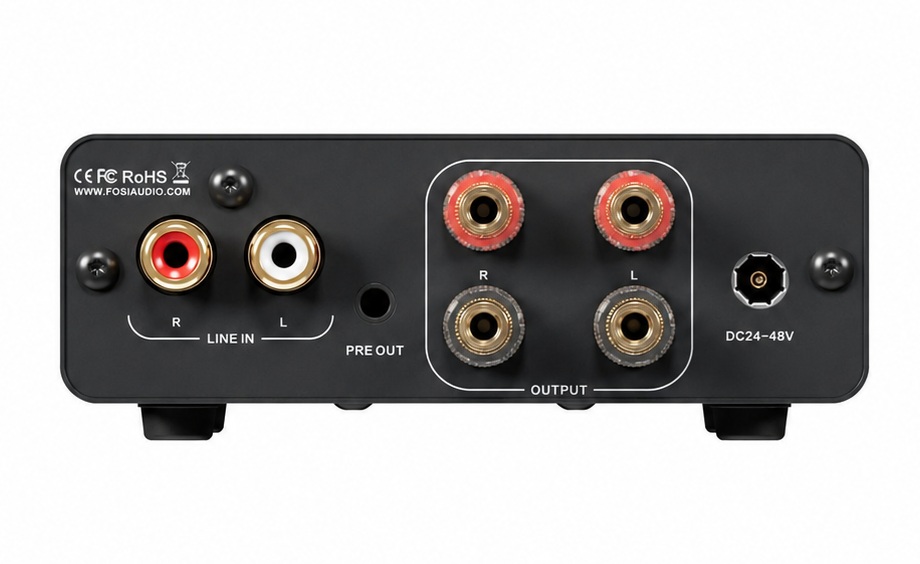 Fosi Audio V3 hátlapi csatlakozók – helyőrző kép
