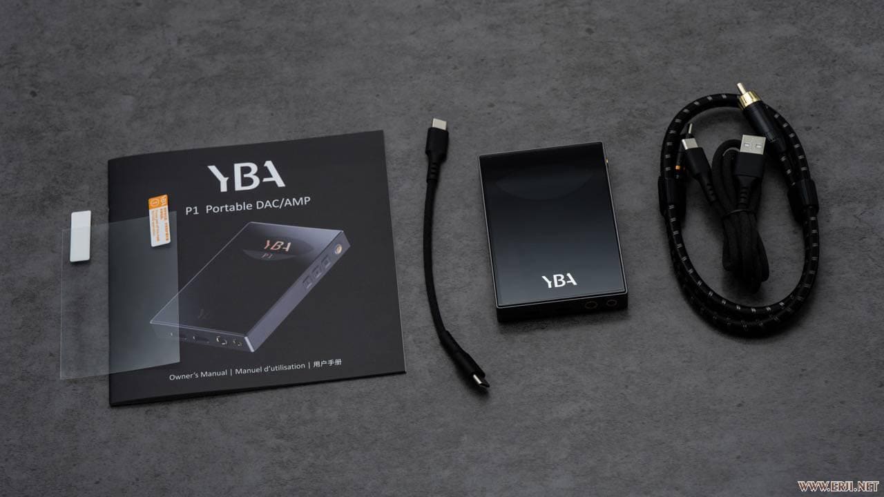 Az YBA VIBE P1 doboza és tartozékai