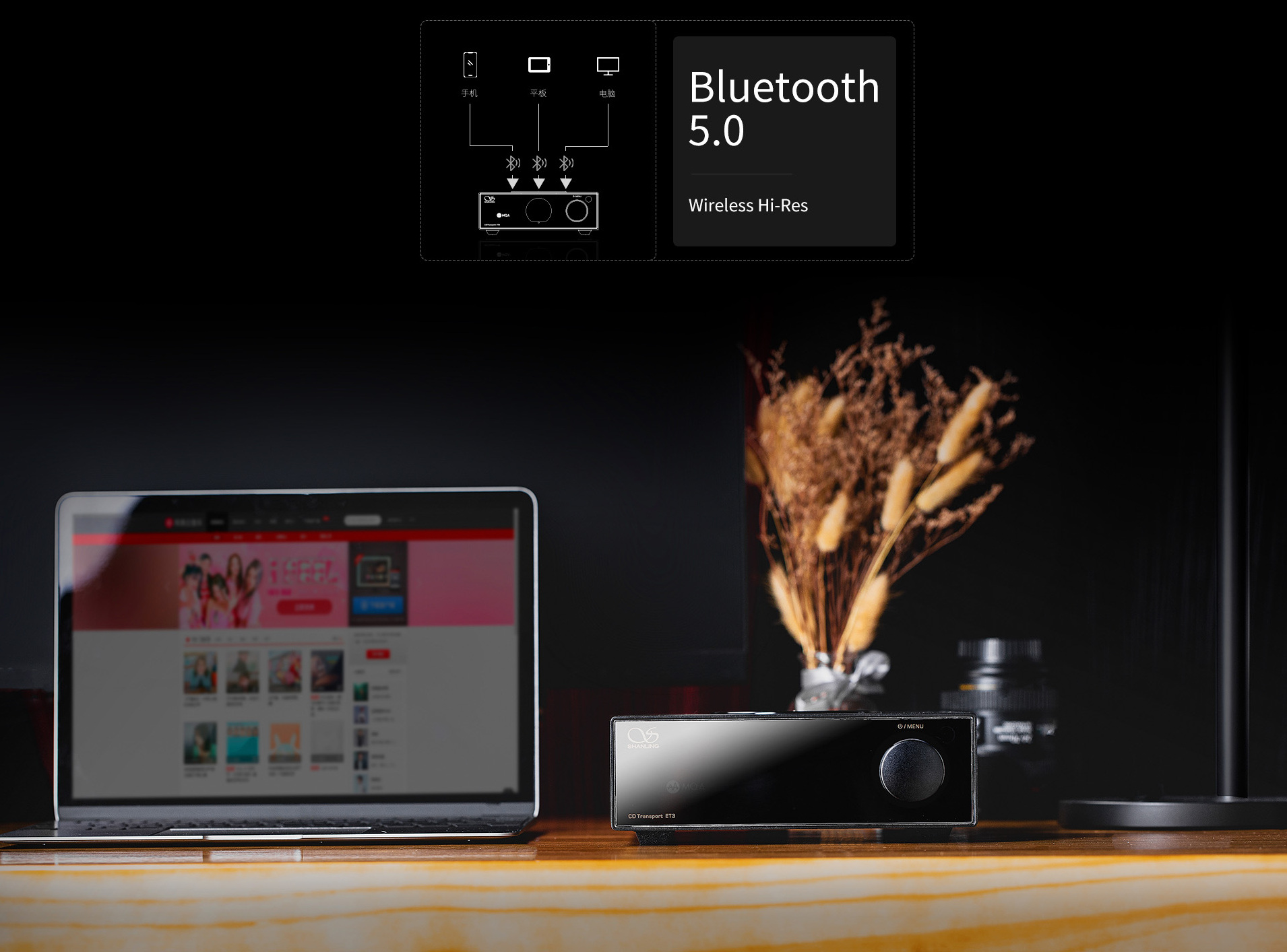 Shanling ET3 EVO Bluetooth-vevő mód