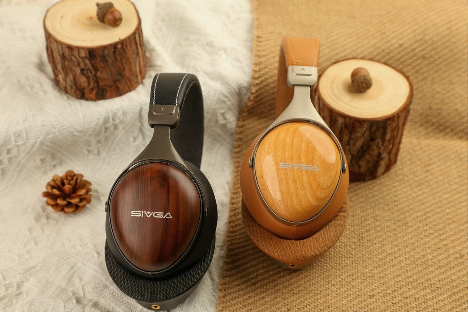 SIVGA SV021 PRO zárt over-ear fejhallgató természetes fa fülkagylókkal