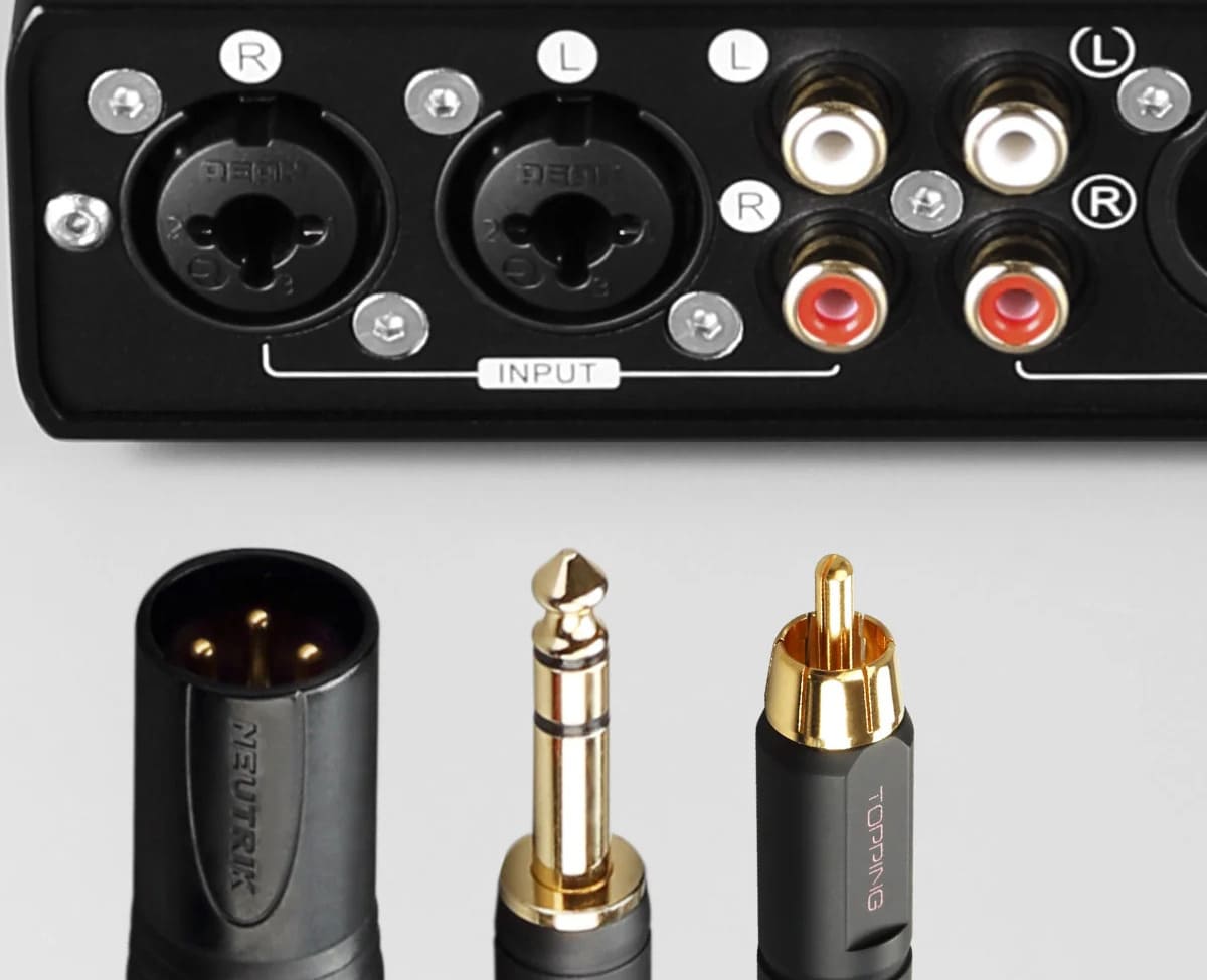 TOPPING L70 Combo XLR TRS és RCA analóg bemenetei